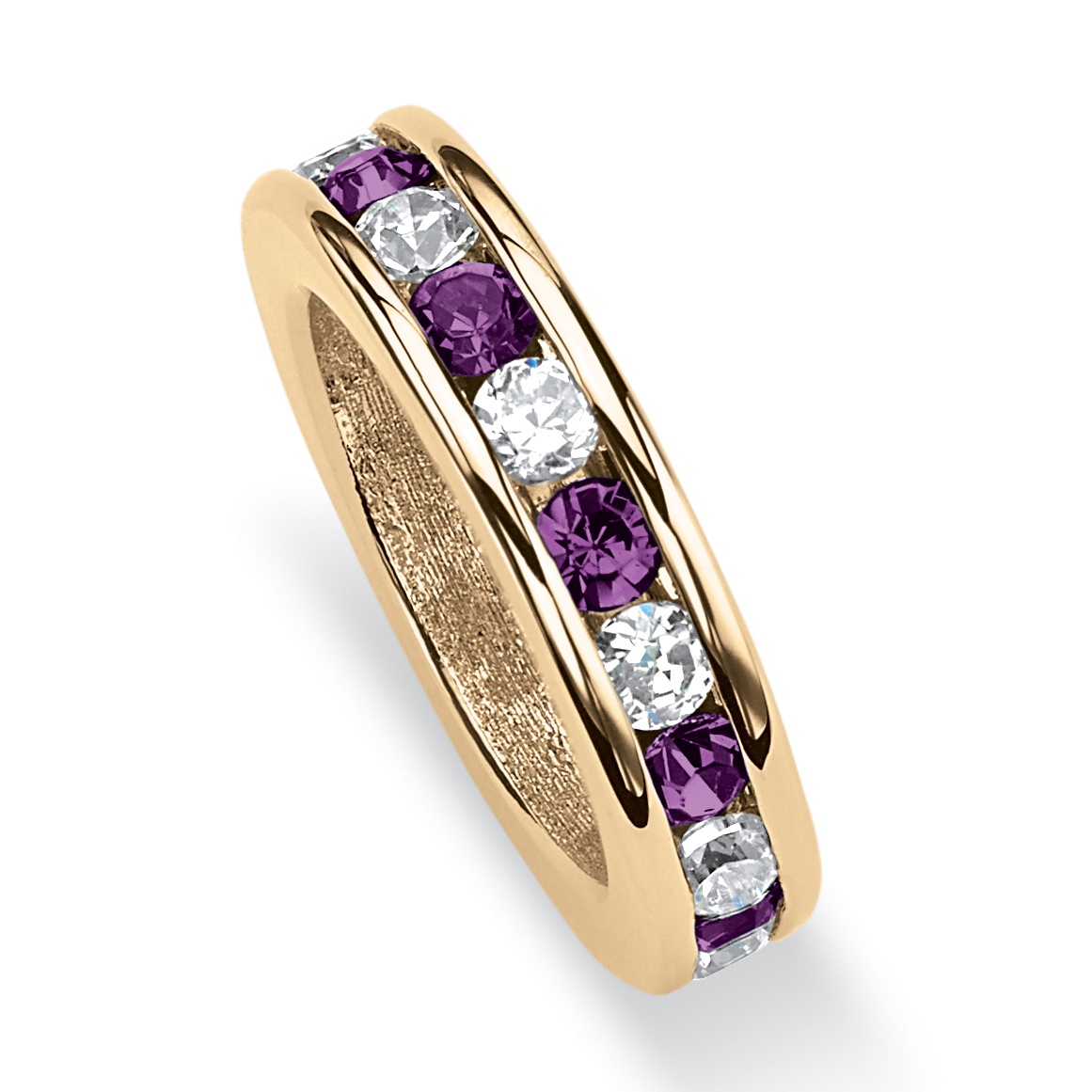 Birthstone Baby Ring 14k Gold-Plated Charm