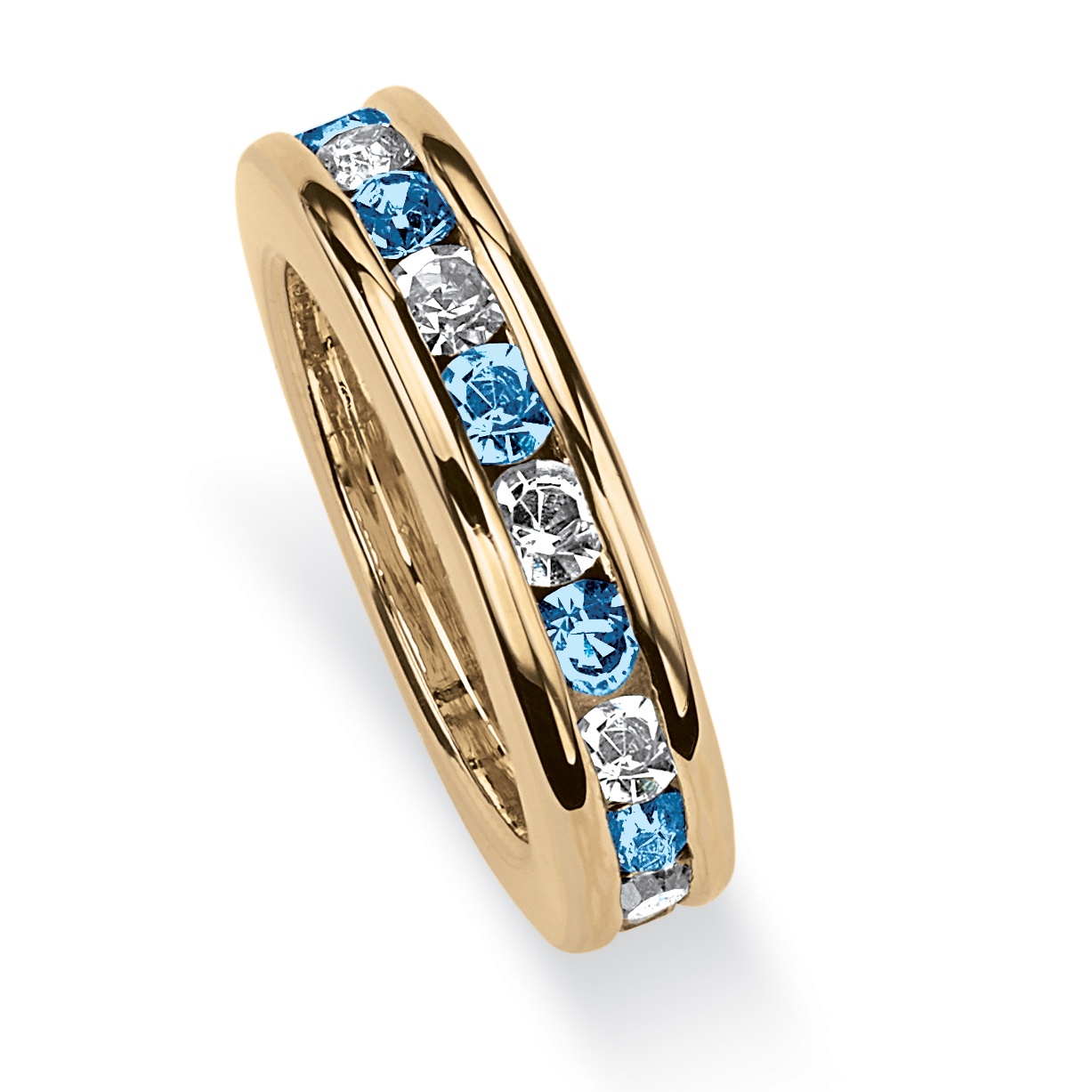 Birthstone Baby Ring 14k Gold-Plated Charm