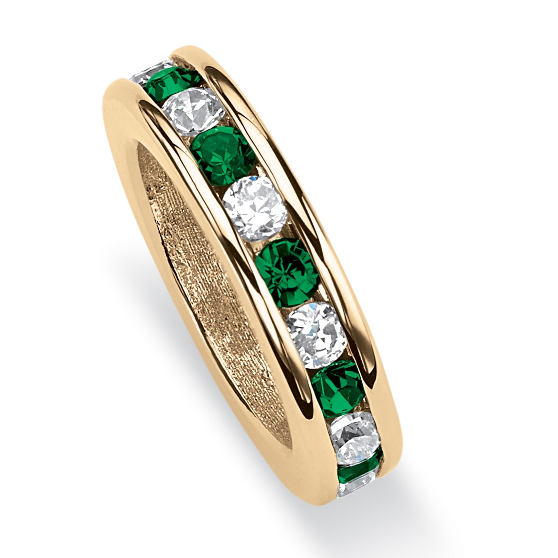 Birthstone Baby Ring 14k Gold-Plated Charm