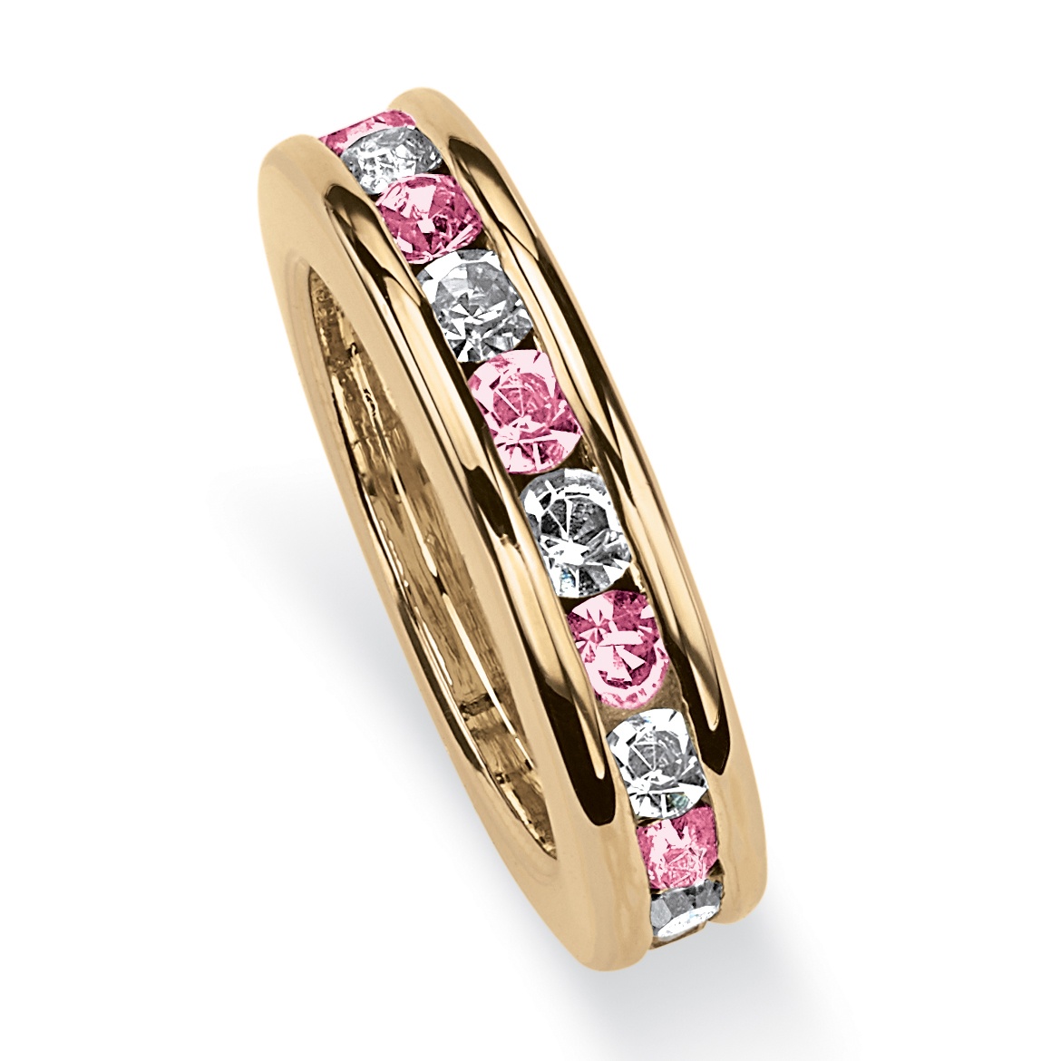Birthstone Baby Ring 14k Gold-Plated Charm