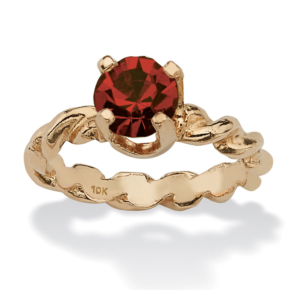 Birthstone 10k Gold Baby Ring Charm
