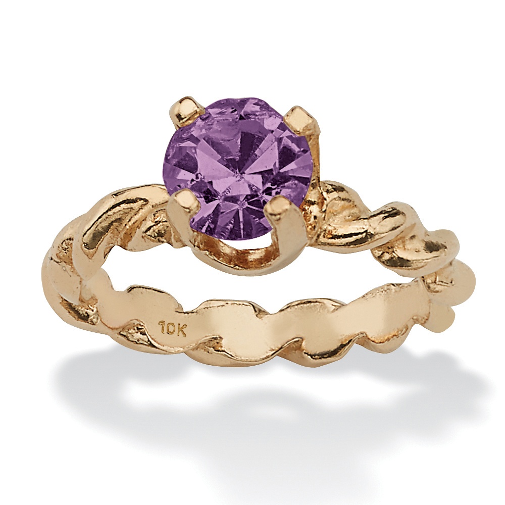 Birthstone 10k Gold Baby Ring Charm