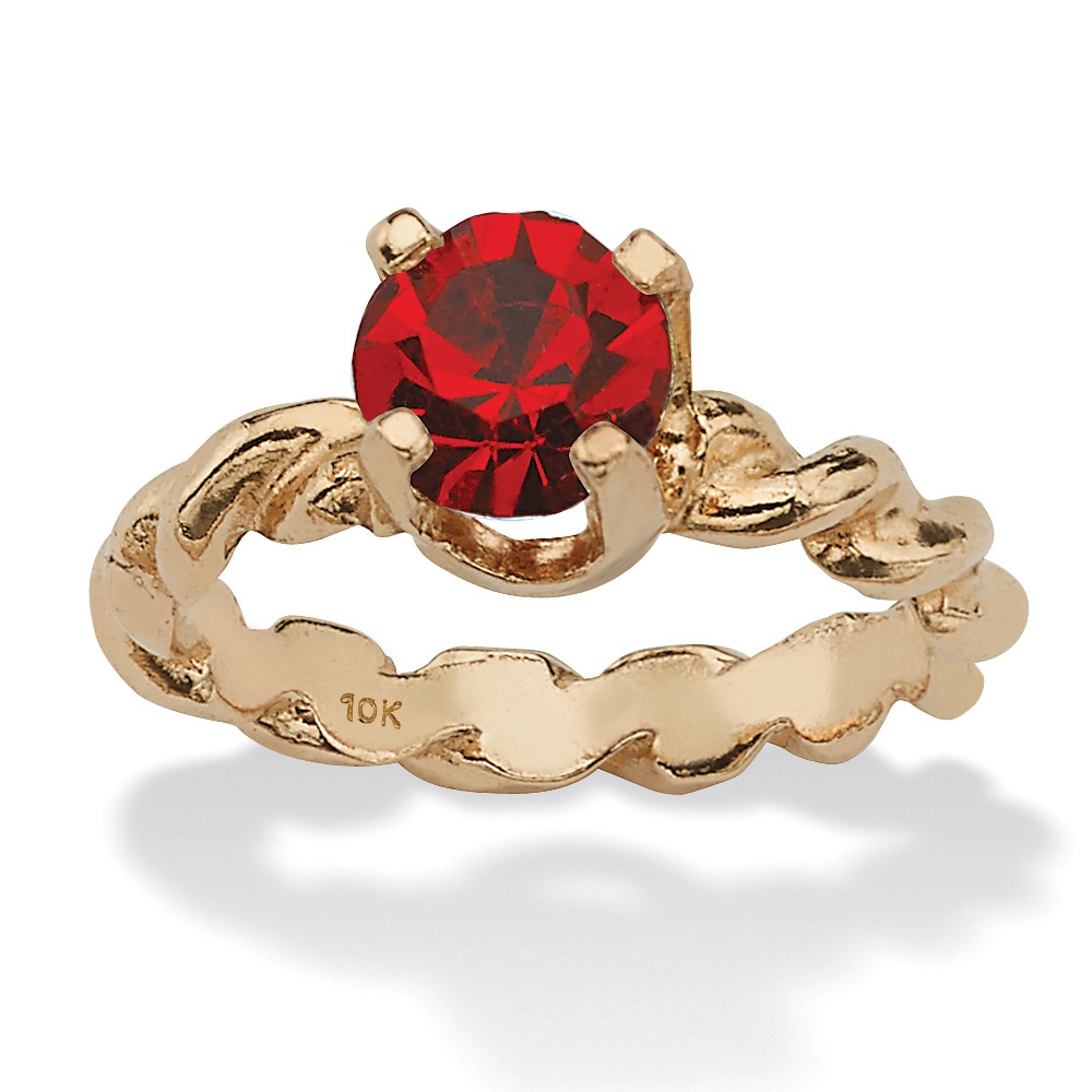 Birthstone 10k Gold Baby Ring Charm
