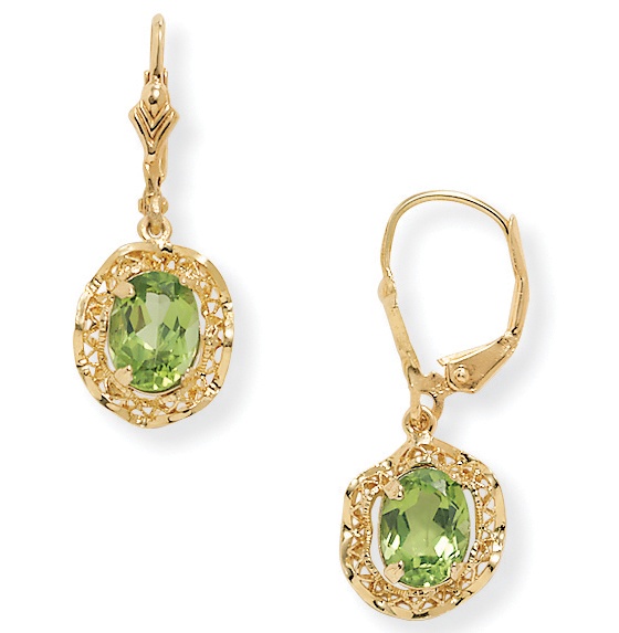 Peridot 14k Gold over Sterling Silver Earrings