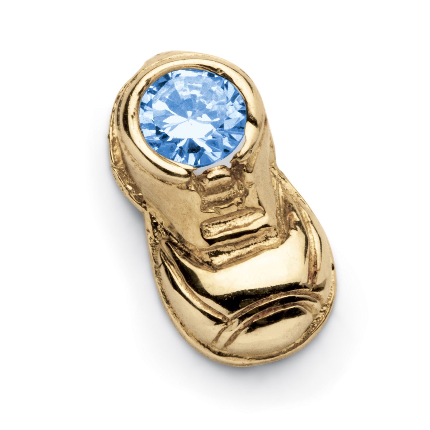 Birthstone 14k Baby Bootie Charm