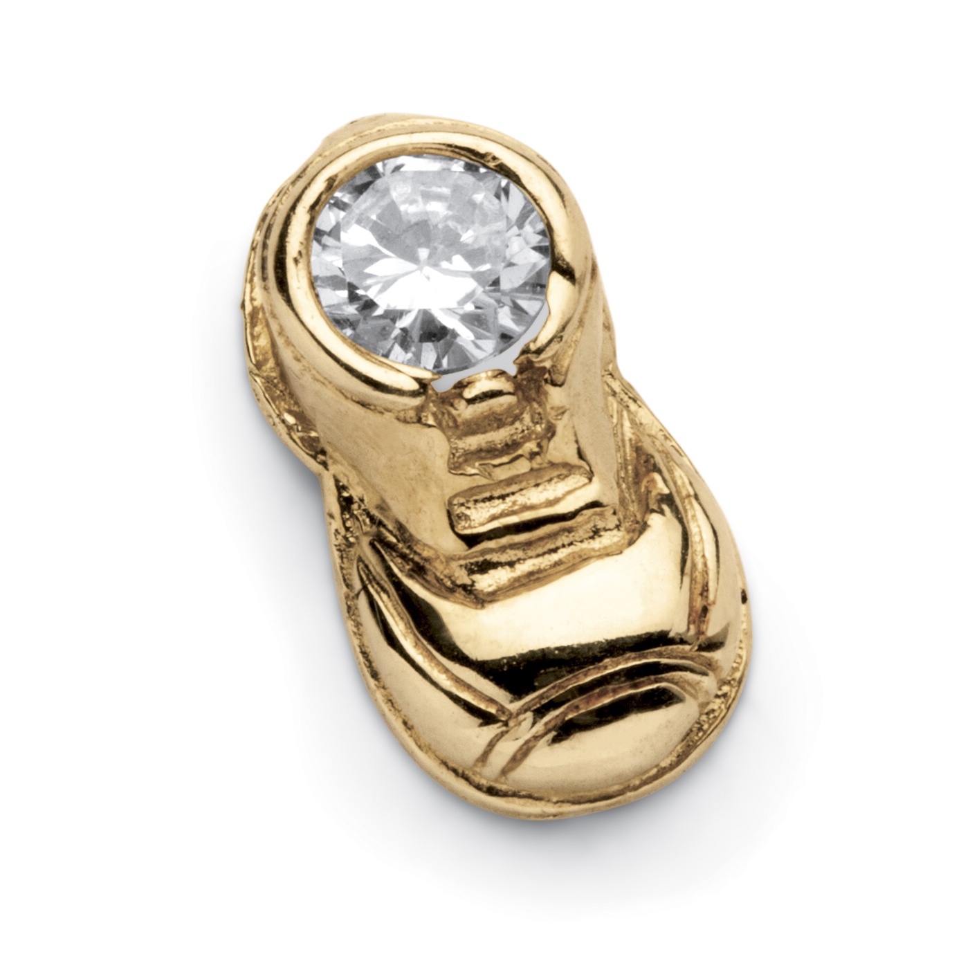 Birthstone 14k Baby Bootie Charm
