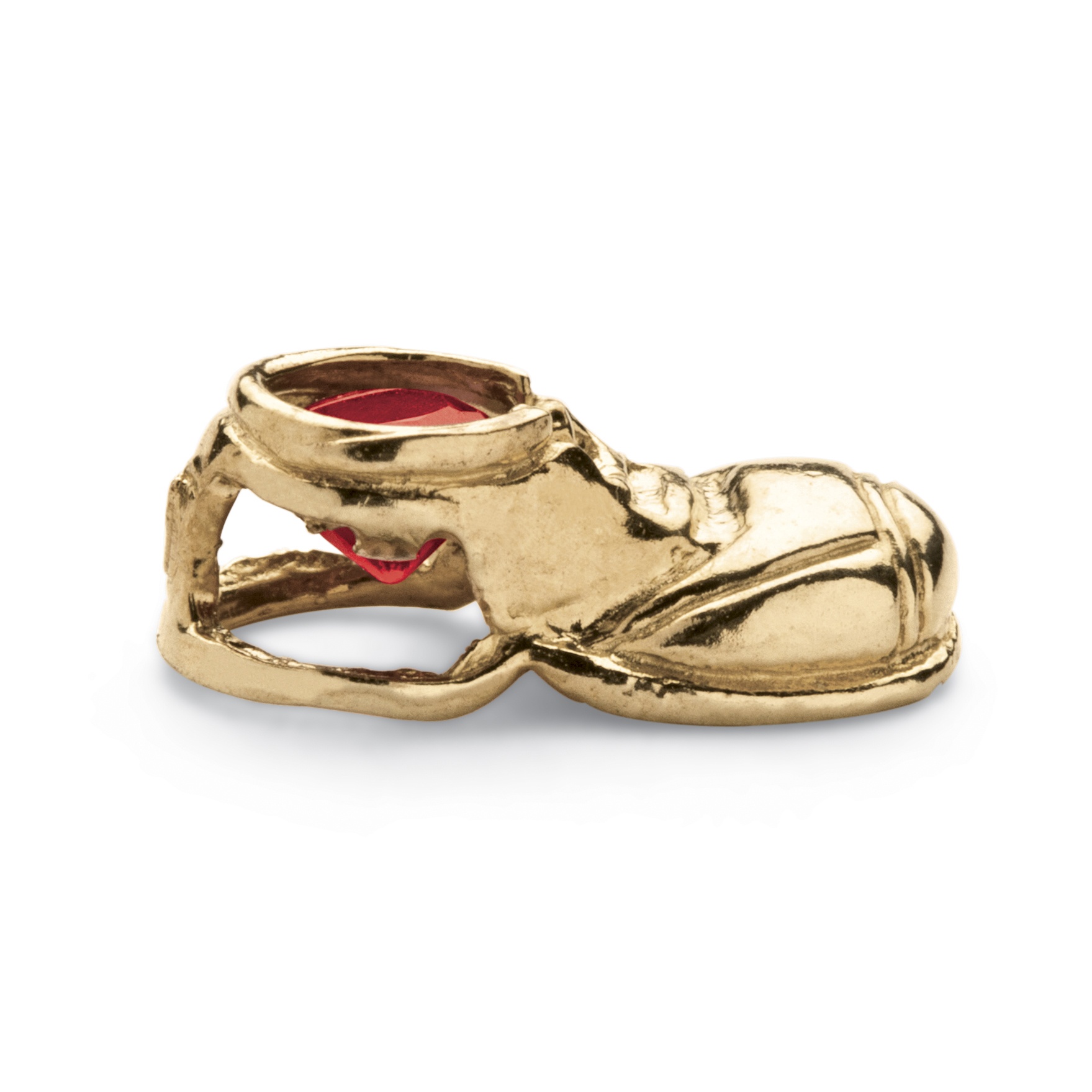 Birthstone 14k Yellow Gold Baby Bootie Charm