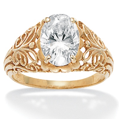 DiamonUltra&trade; CZ 10k Gold Ring