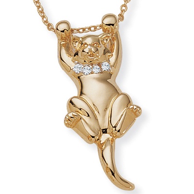DiamonUltra™ CZ Cat Pendant
