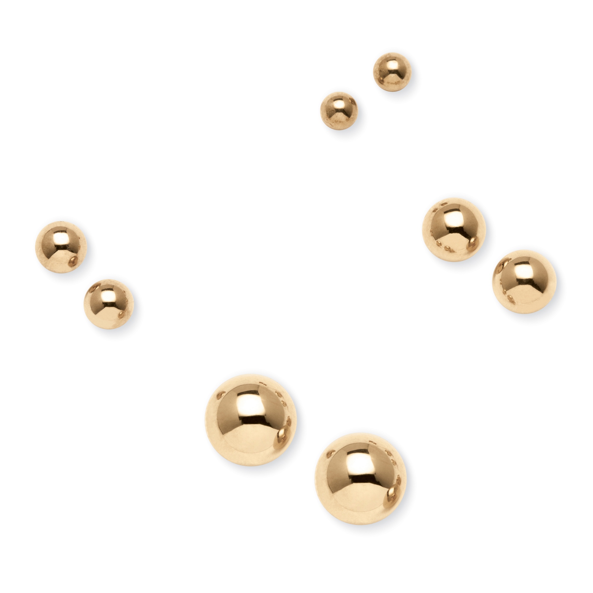 4-Pair 14k Ball Earring Set