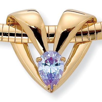 Simulated Tanzanite Slide