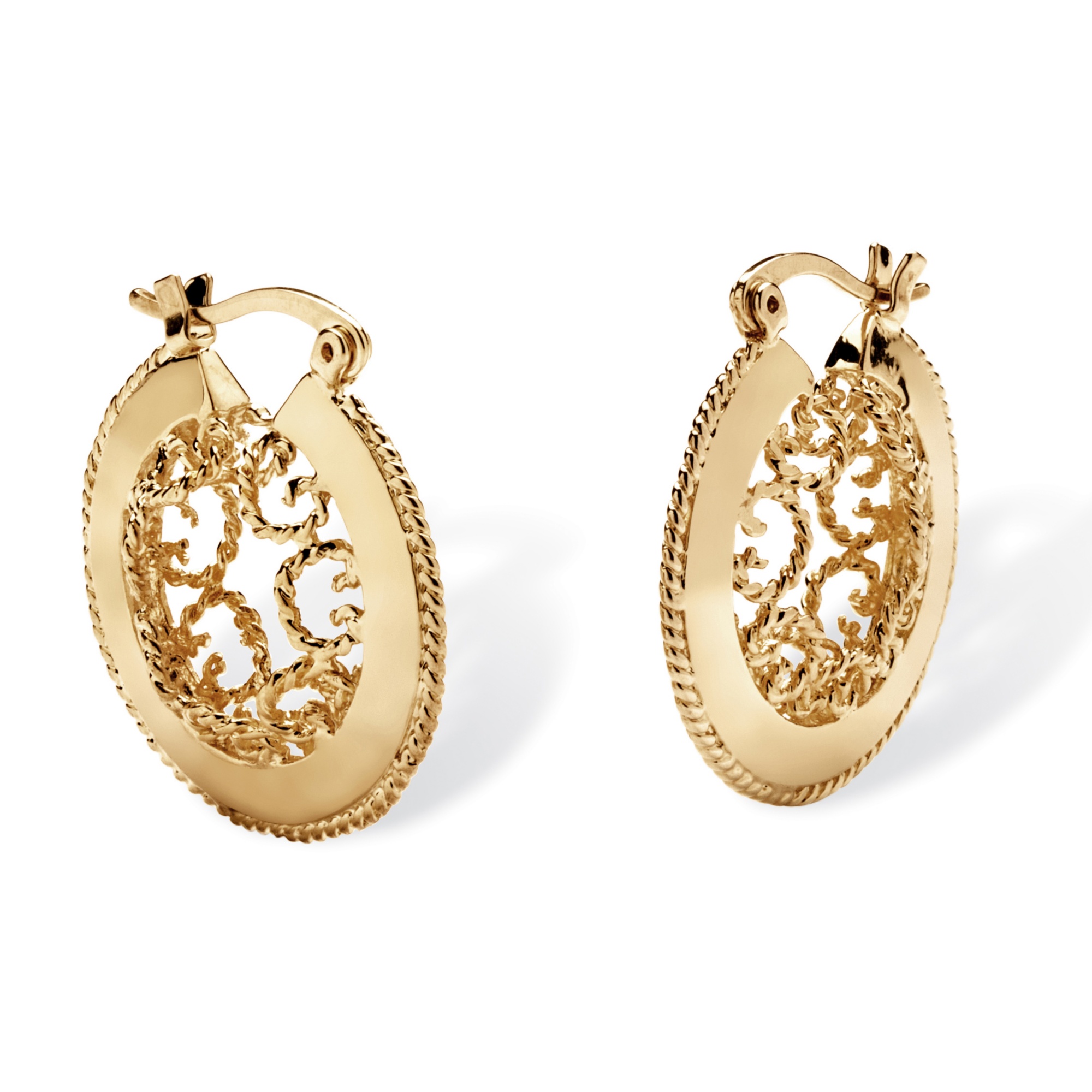 Scroll Hoop Earrings