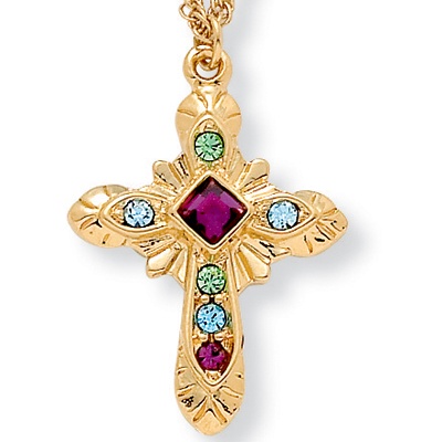 Multi-Colored Cross Pendant