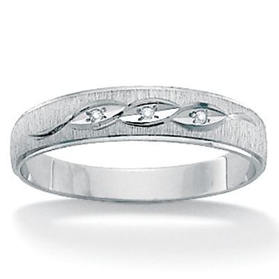 Men's 10k White Gold Wedding Band
