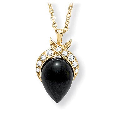 Onyx Pear-Shaped Pendant
