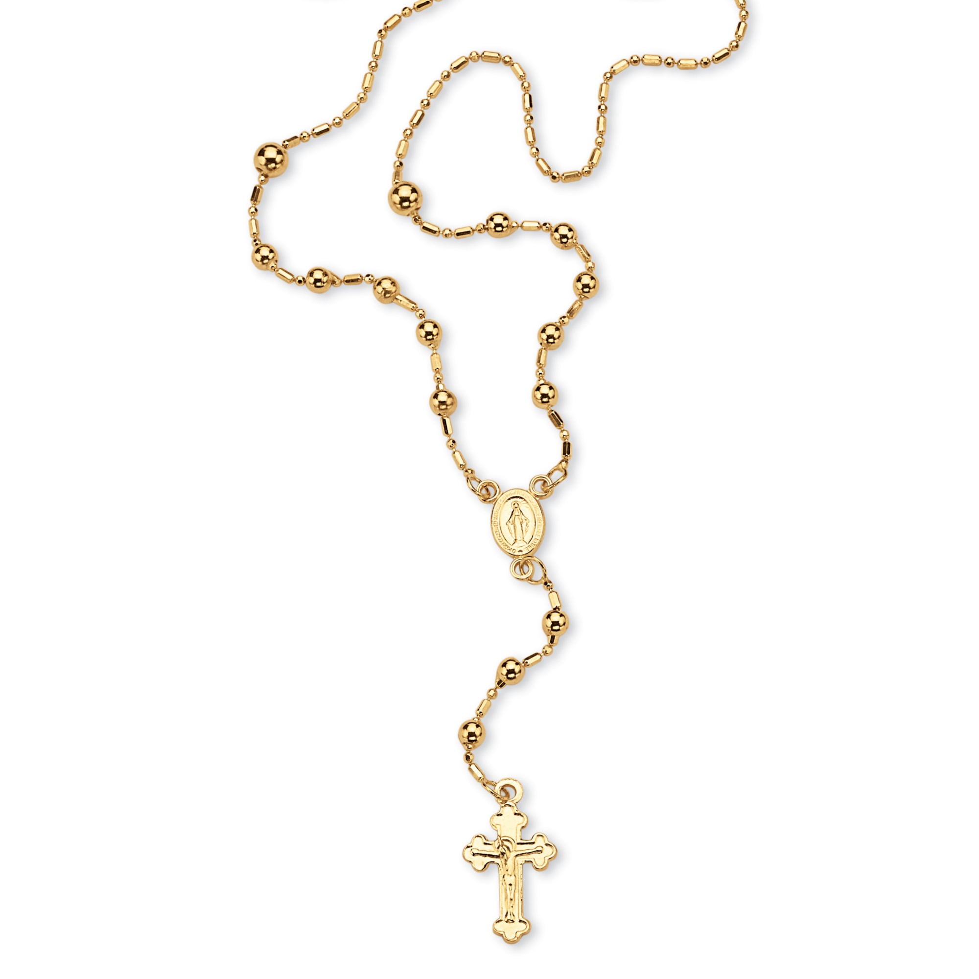 10k Rosary Necklace 17"