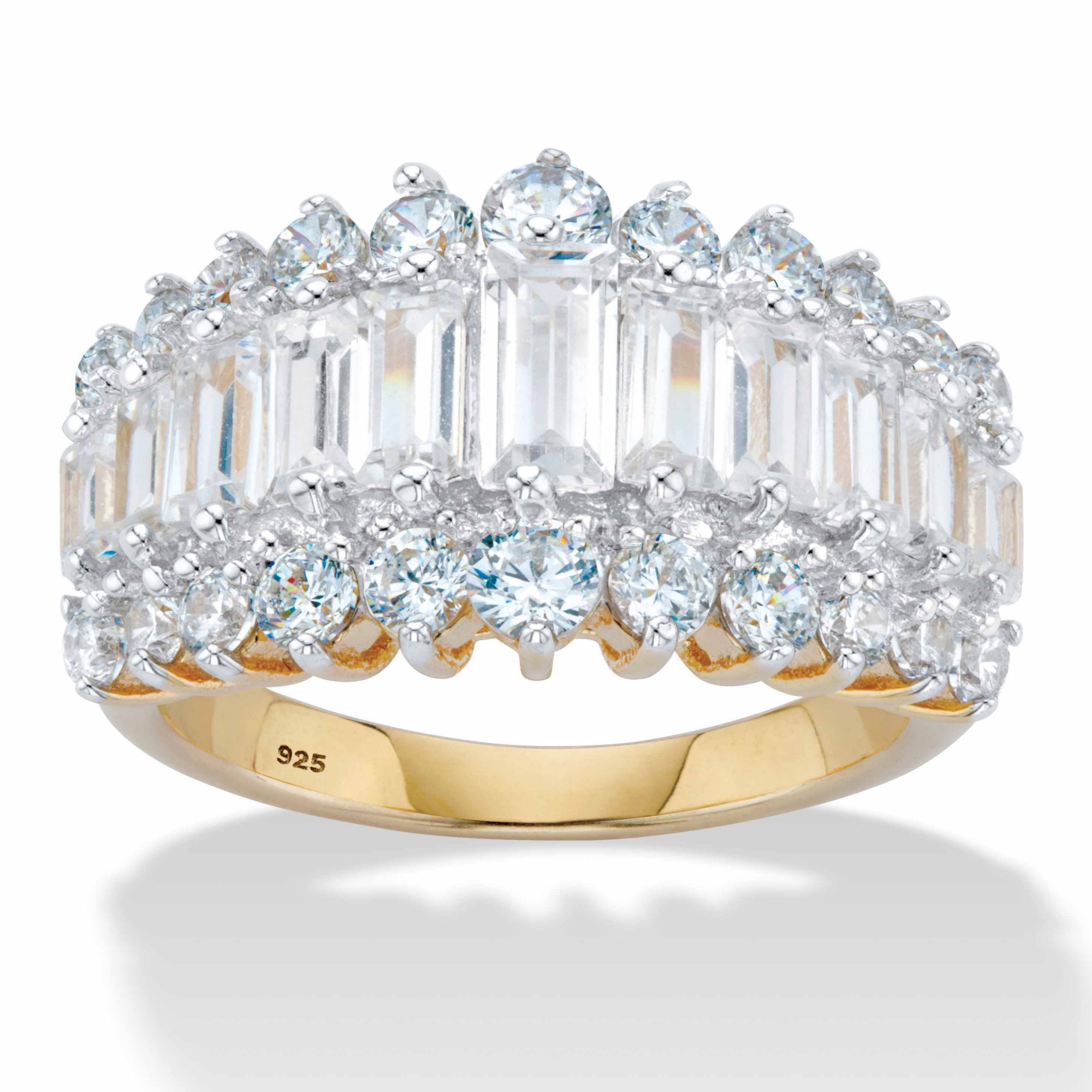 DiamonUltra™ CZ 18k/Silver Ring