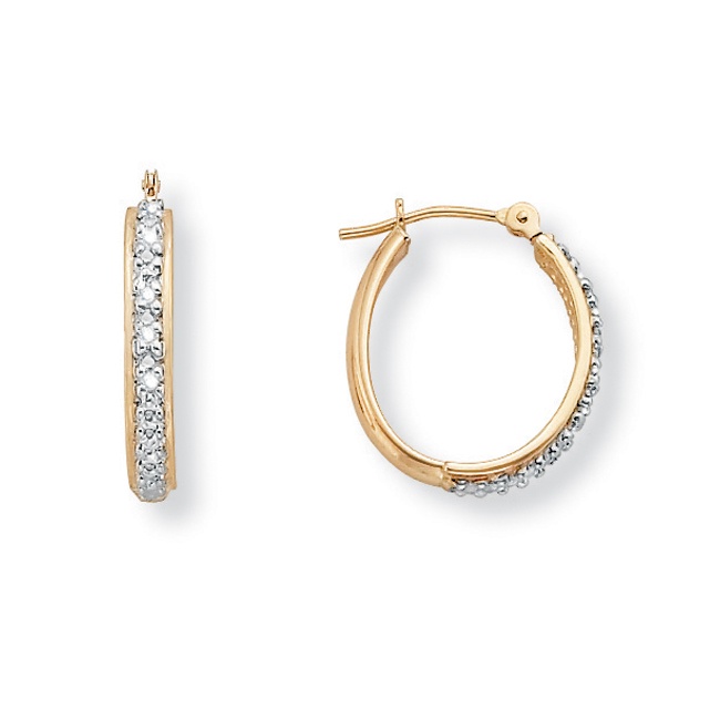 Diamond Accent 10k Gold Earrings
