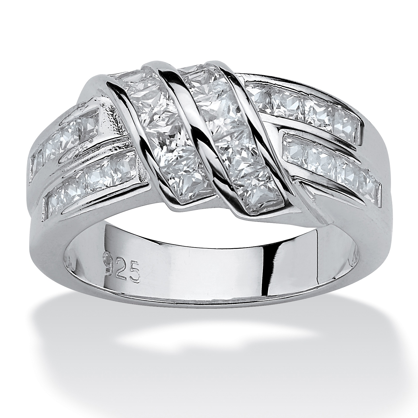 DiamonUltra&trade; CZ Silver Band