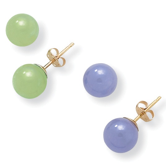 2-Pair Jade Earring Set