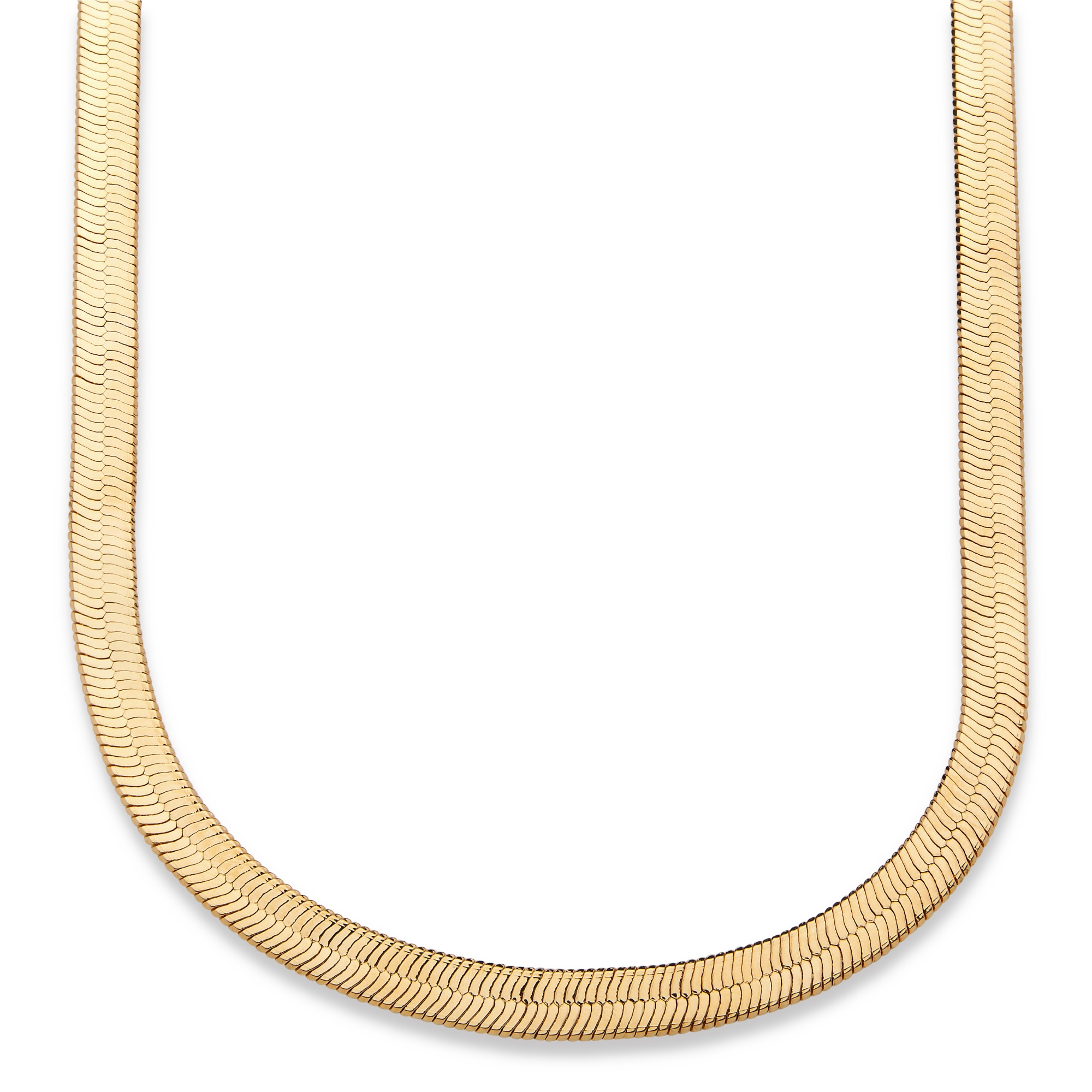 18k/Sterling Silver Herringbone Necklace 18"