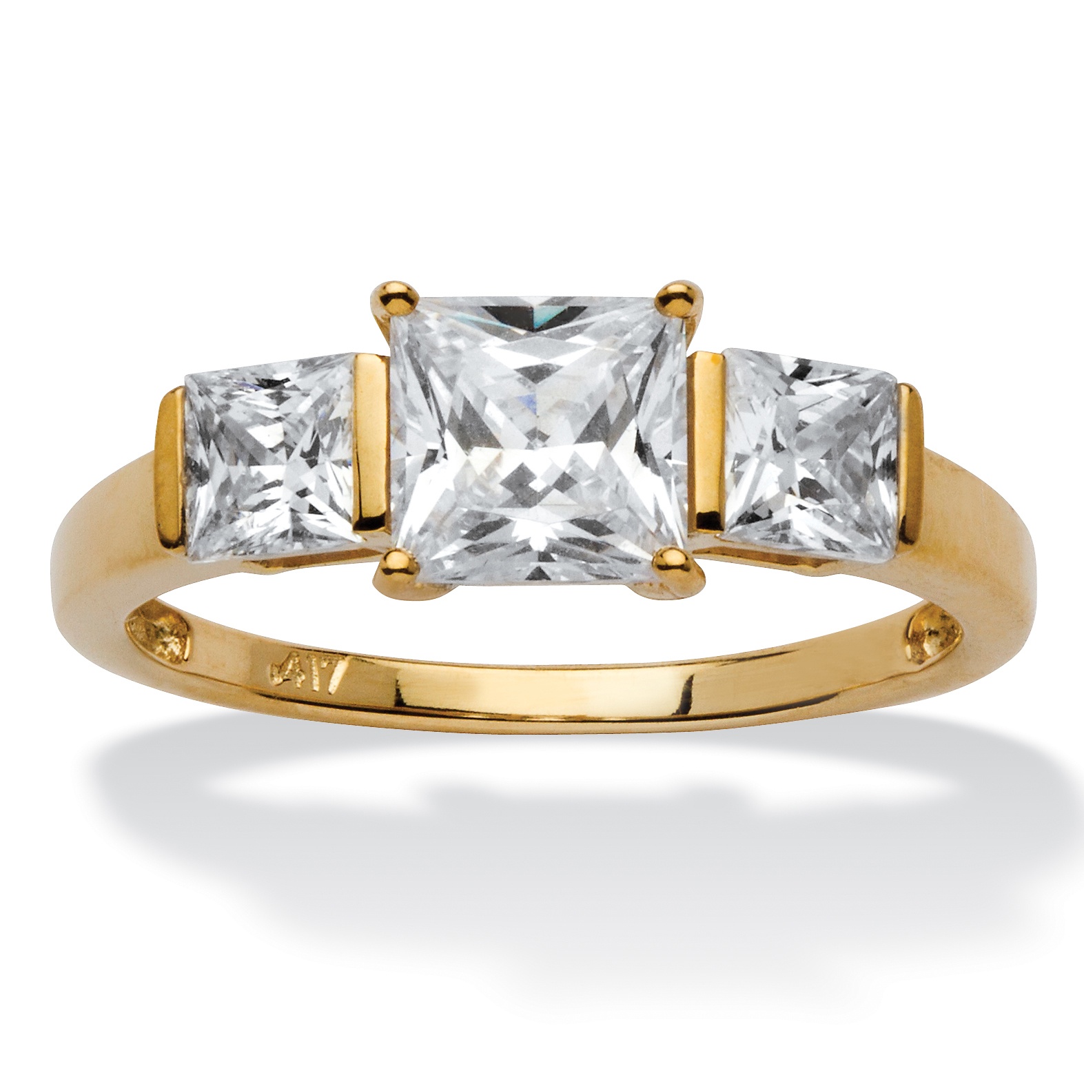 DiamonUltra&trade; CZ 10k Gold Ring