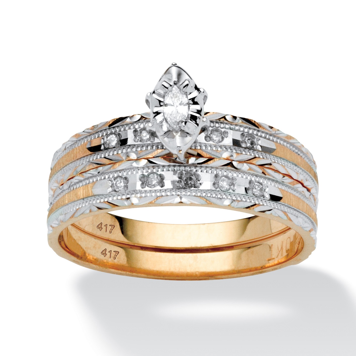 2-Piece Diamond Wedding Band Set