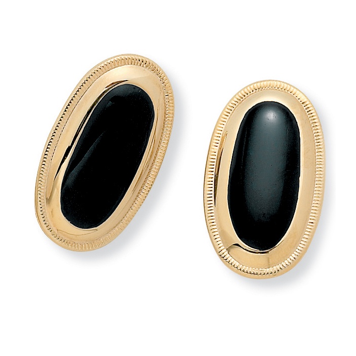 Goldtone Epoxy Clip-On Earrings
