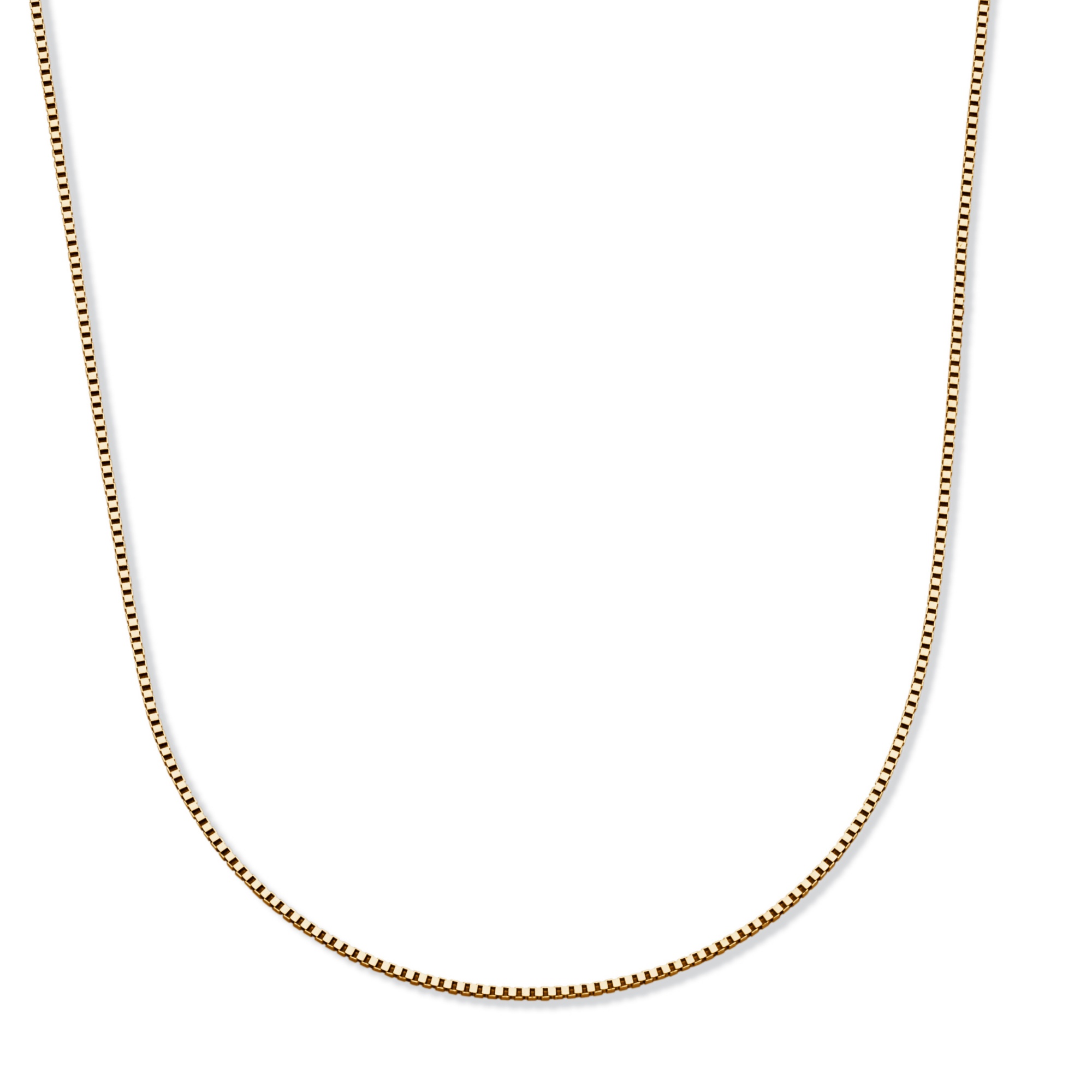 14k Gold Box-Link Necklace 18