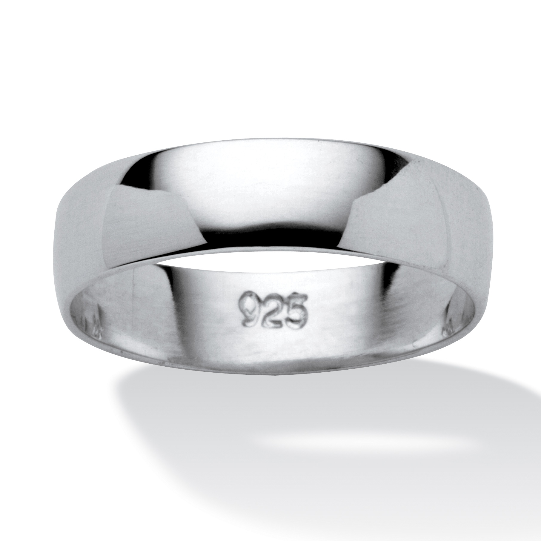 Sterling Silver Wedding Band 5.3 mm Width