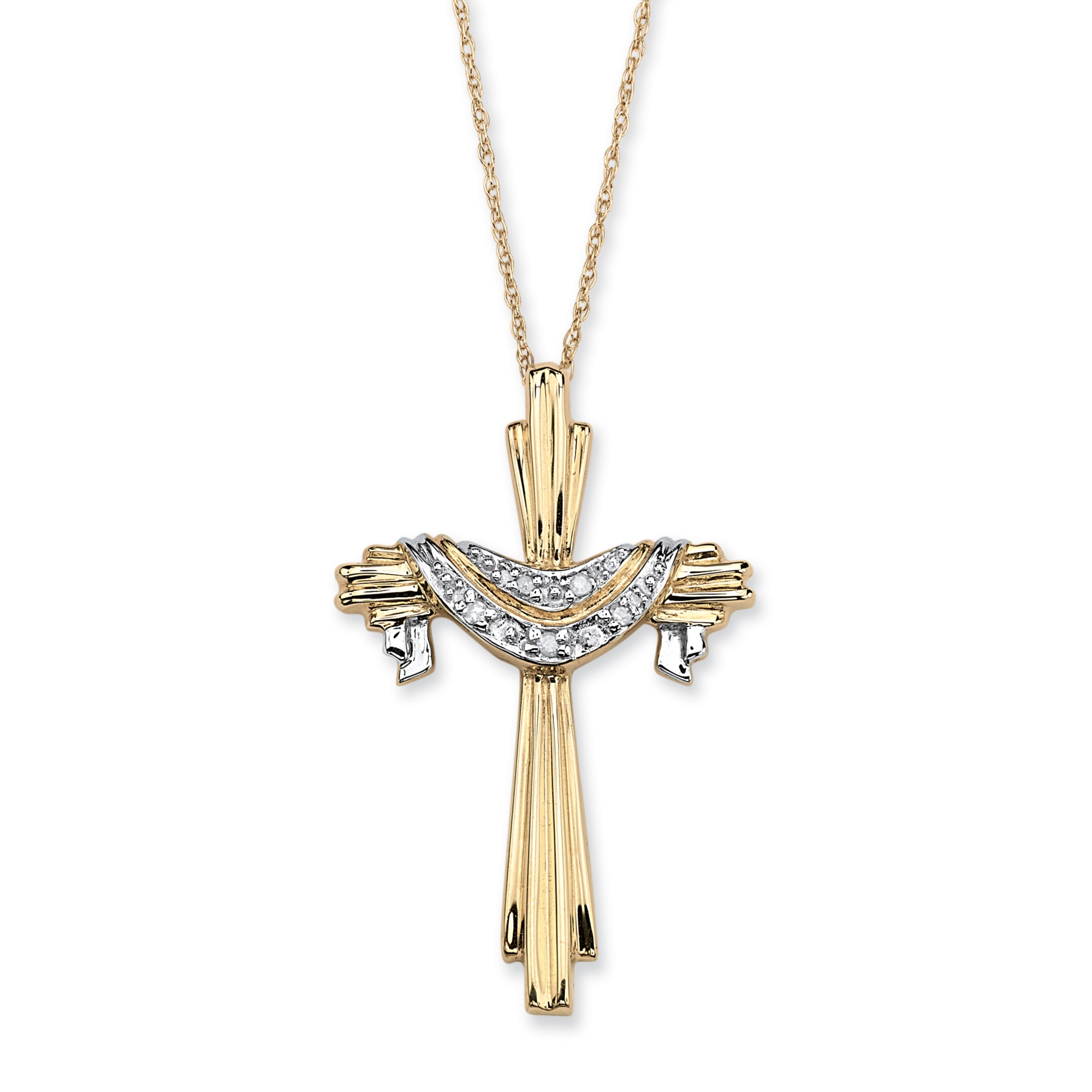 Diamond Accent 10k Cross Pendant
