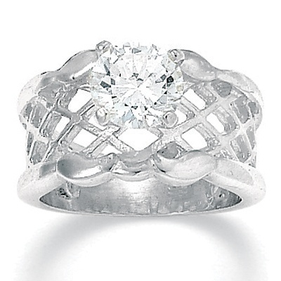 DiamonUltra&trade; CZ Silver Band