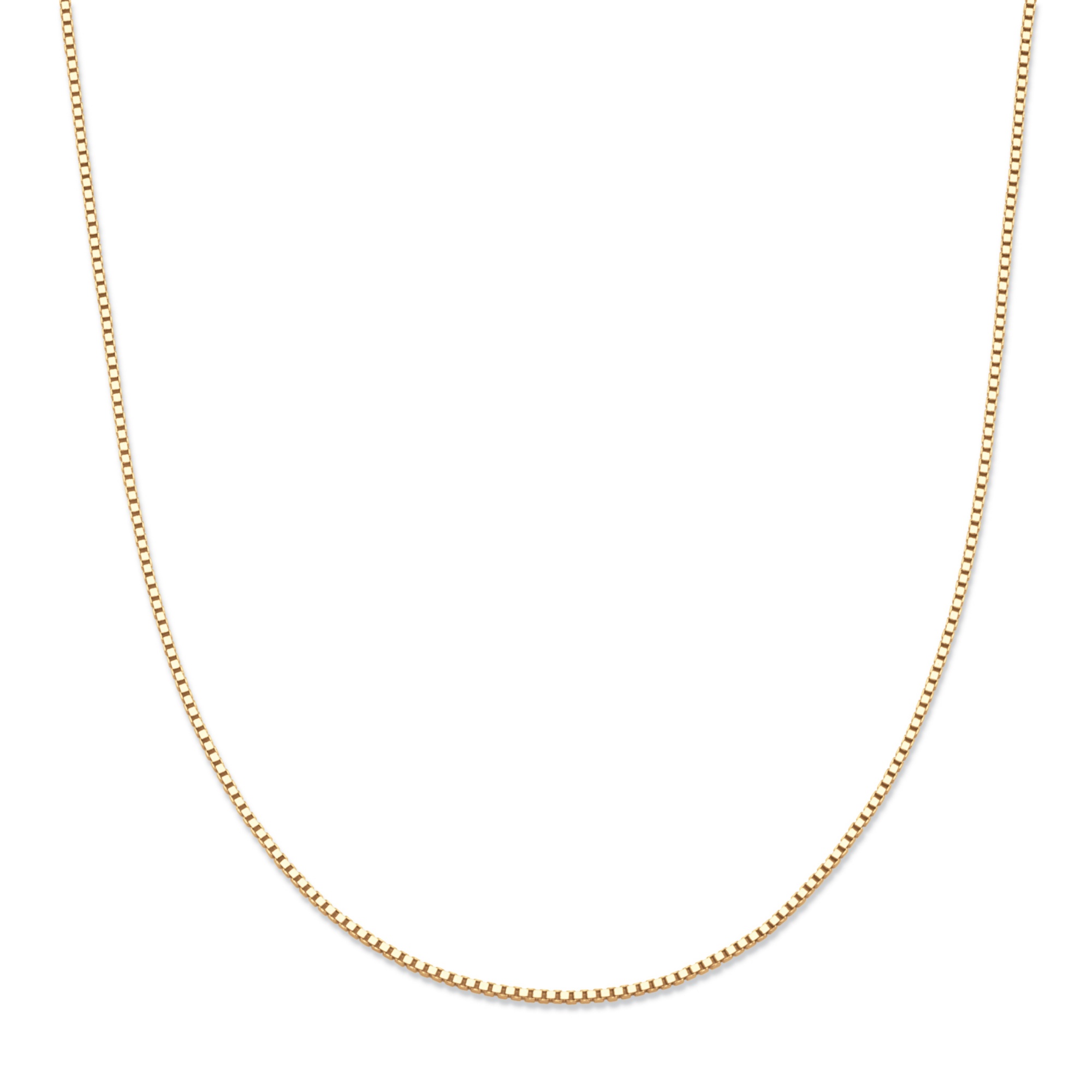 10k Gold Venetian Box Necklace 16"