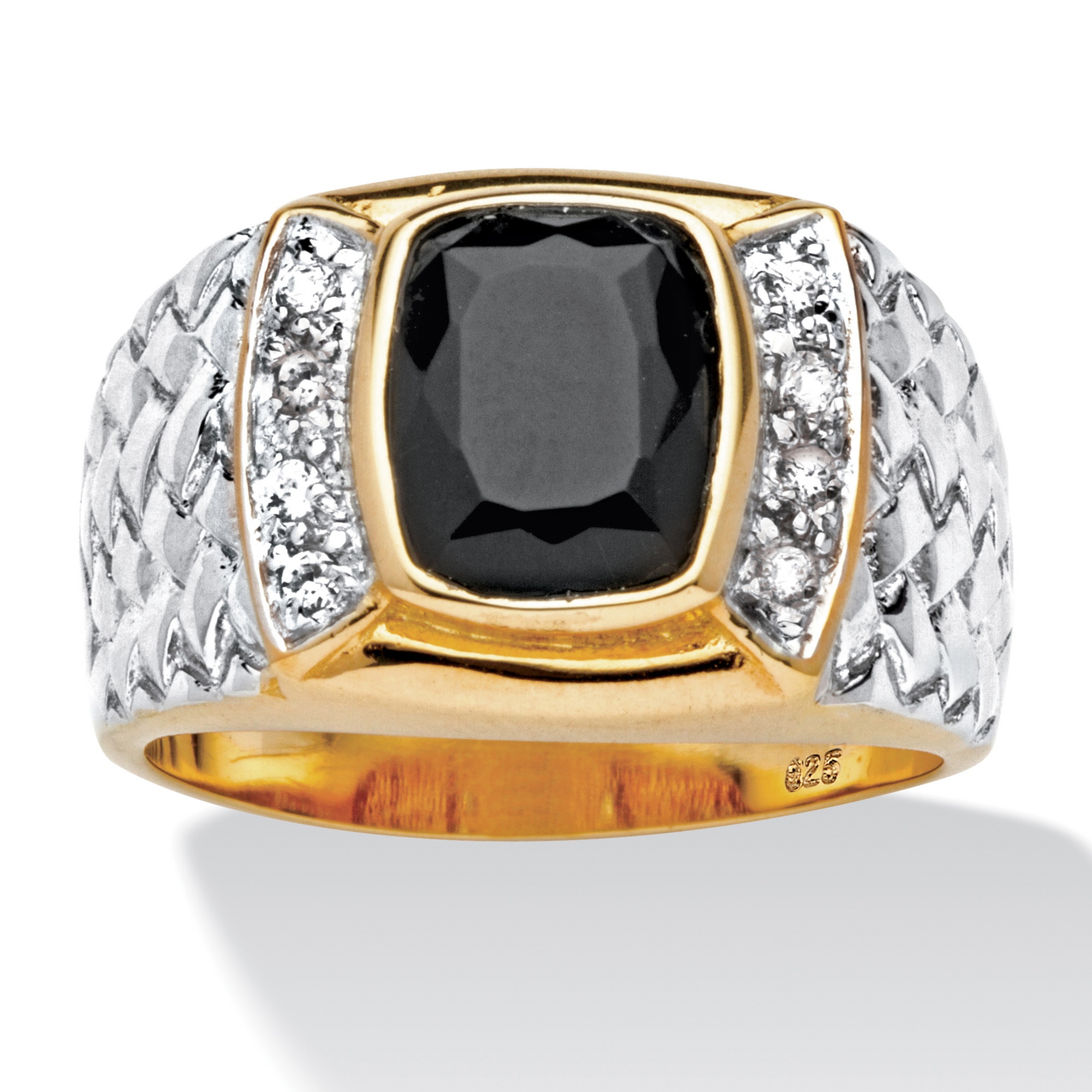 Men's Onyx 18k/Sterling Silver Ring