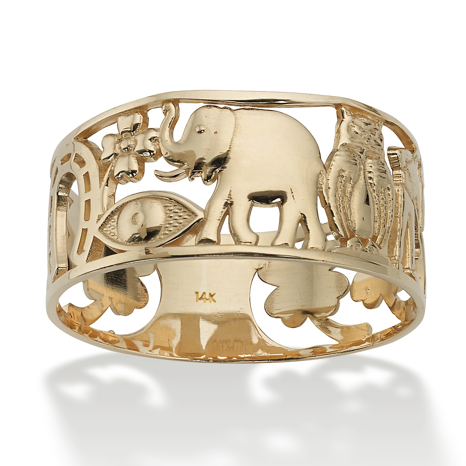 14k Gold "Good Luck" Ring