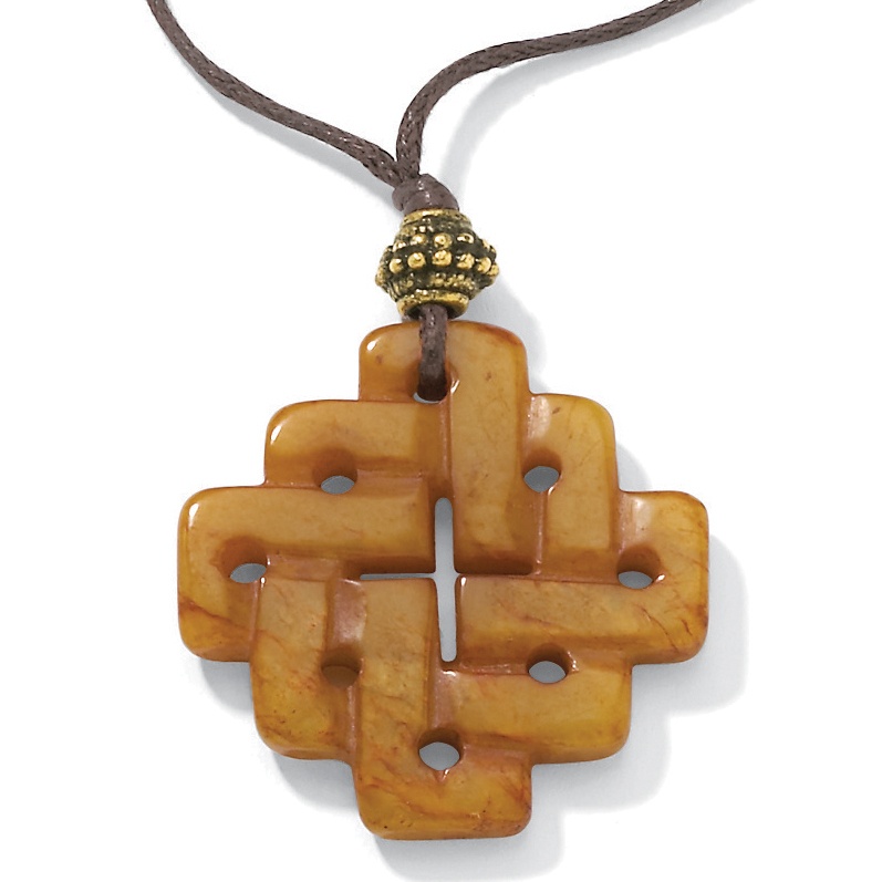 Jade/Leather Cross Pendant 16"-18"