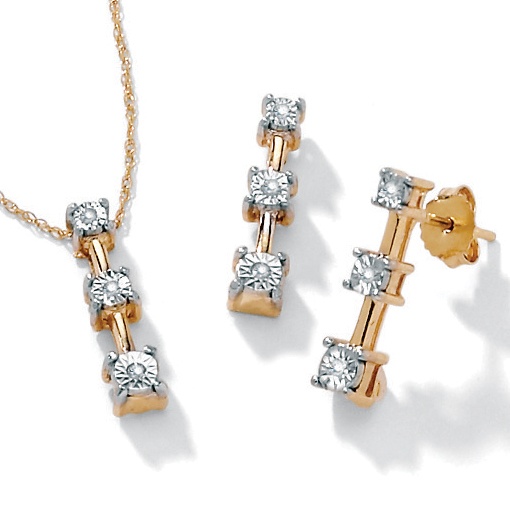 Diamond Accent 10k Gold Set