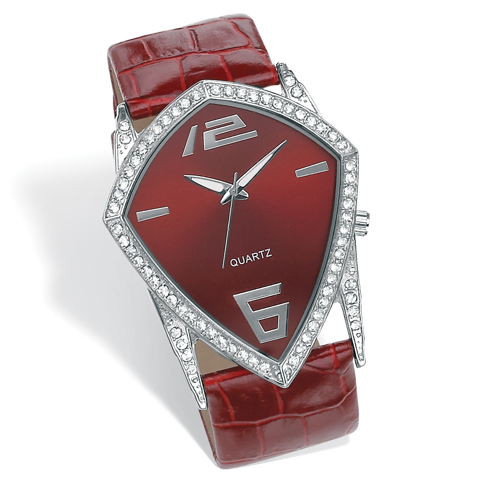 Crystal Shield/Leather Watch 7"