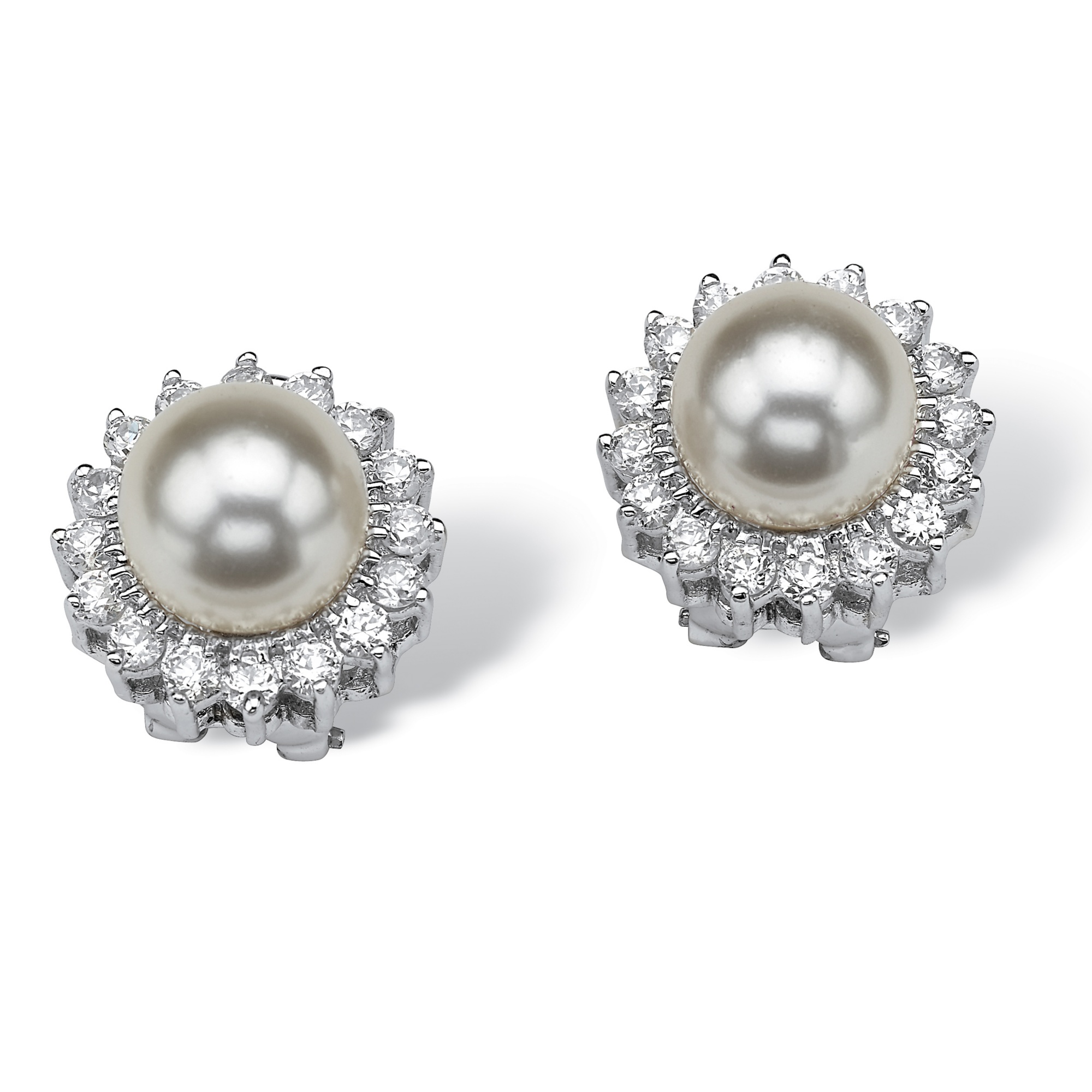 Sim. Pearl Silver Earrings
