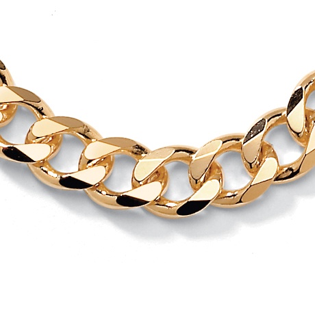 18k/Sterling Silver Curb-Link Necklace 20"