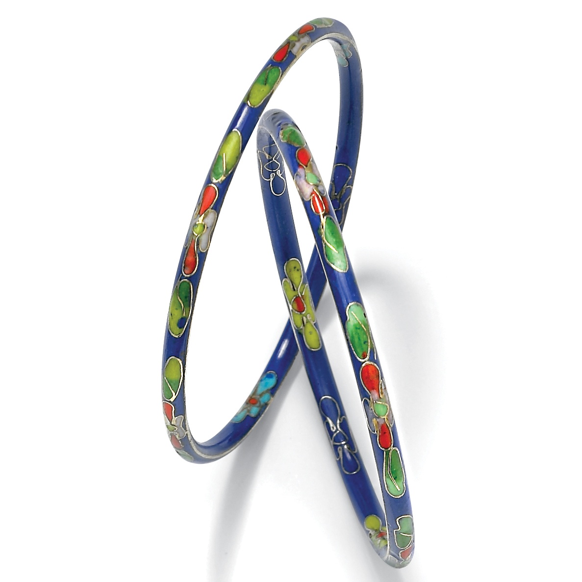 2-Piece Cloisonn� Bracelet Set 7"