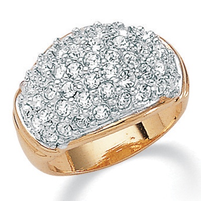 Pav&eacute; Dome Ring