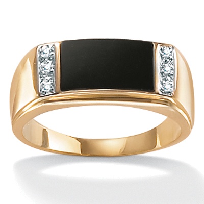 Men's Onyx 10k Gold Ring
