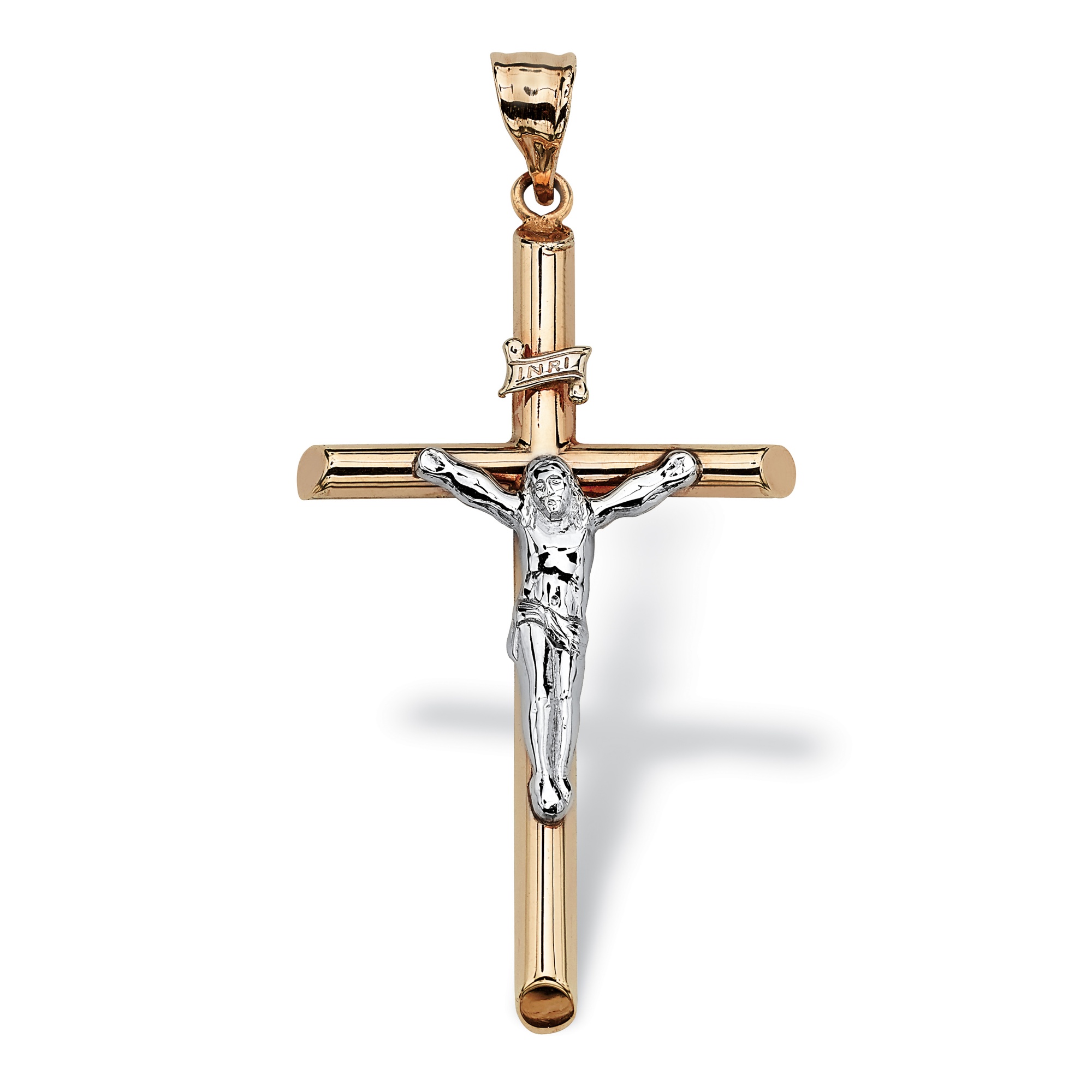 10k Crucifix Pendant 1 7/8" x 7/8"