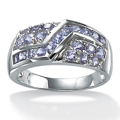Tanzanite 10k Gold "Zig-Zag" Ring