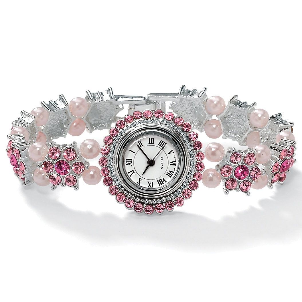 Sim. Pearl/Crystal Watch 7 1/4"