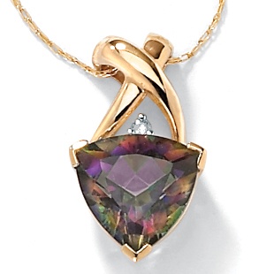 Mystic Topaz 10k Pendant