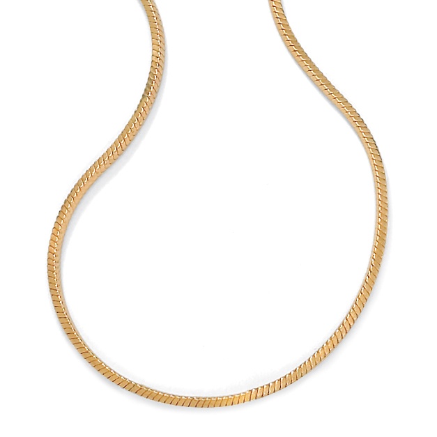 18k Gold Over Sterling Silver Snake Chain