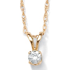 Diamond 14k Yellow Pendant 1/8 Carat