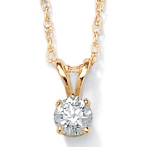 Diamond 14k Pendant 1/4 Carat